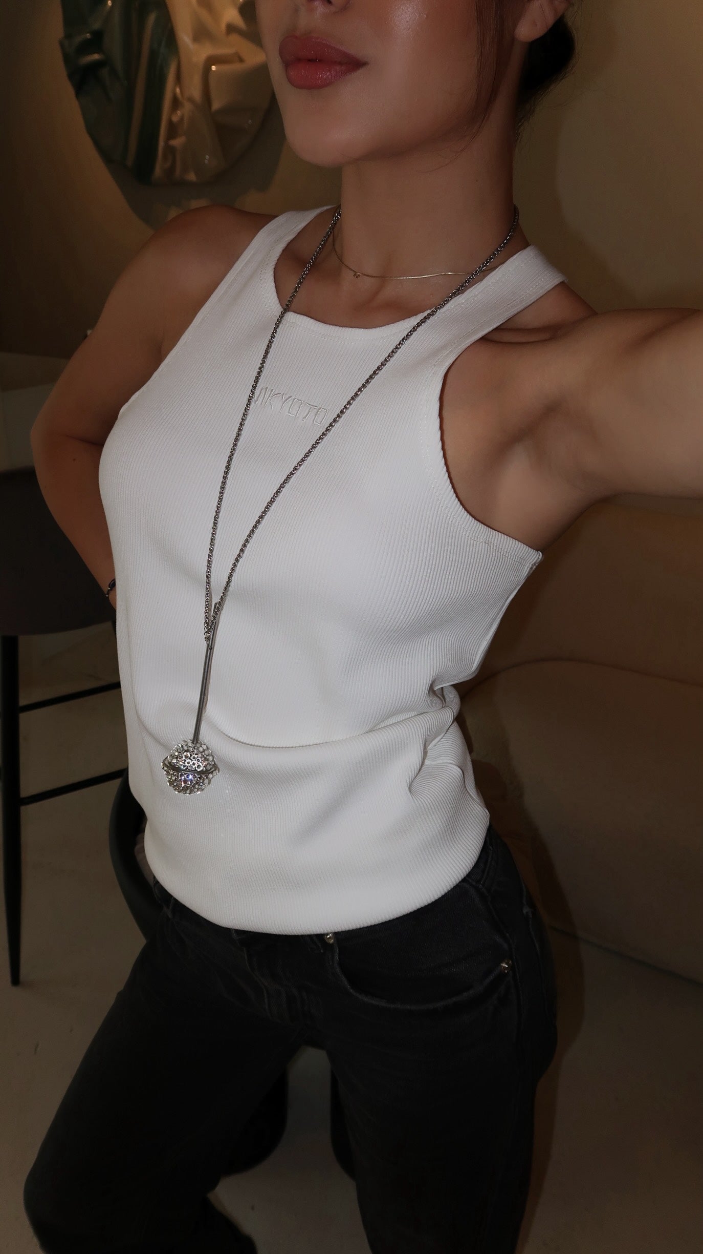 Ribbed Tank Top - Blanc