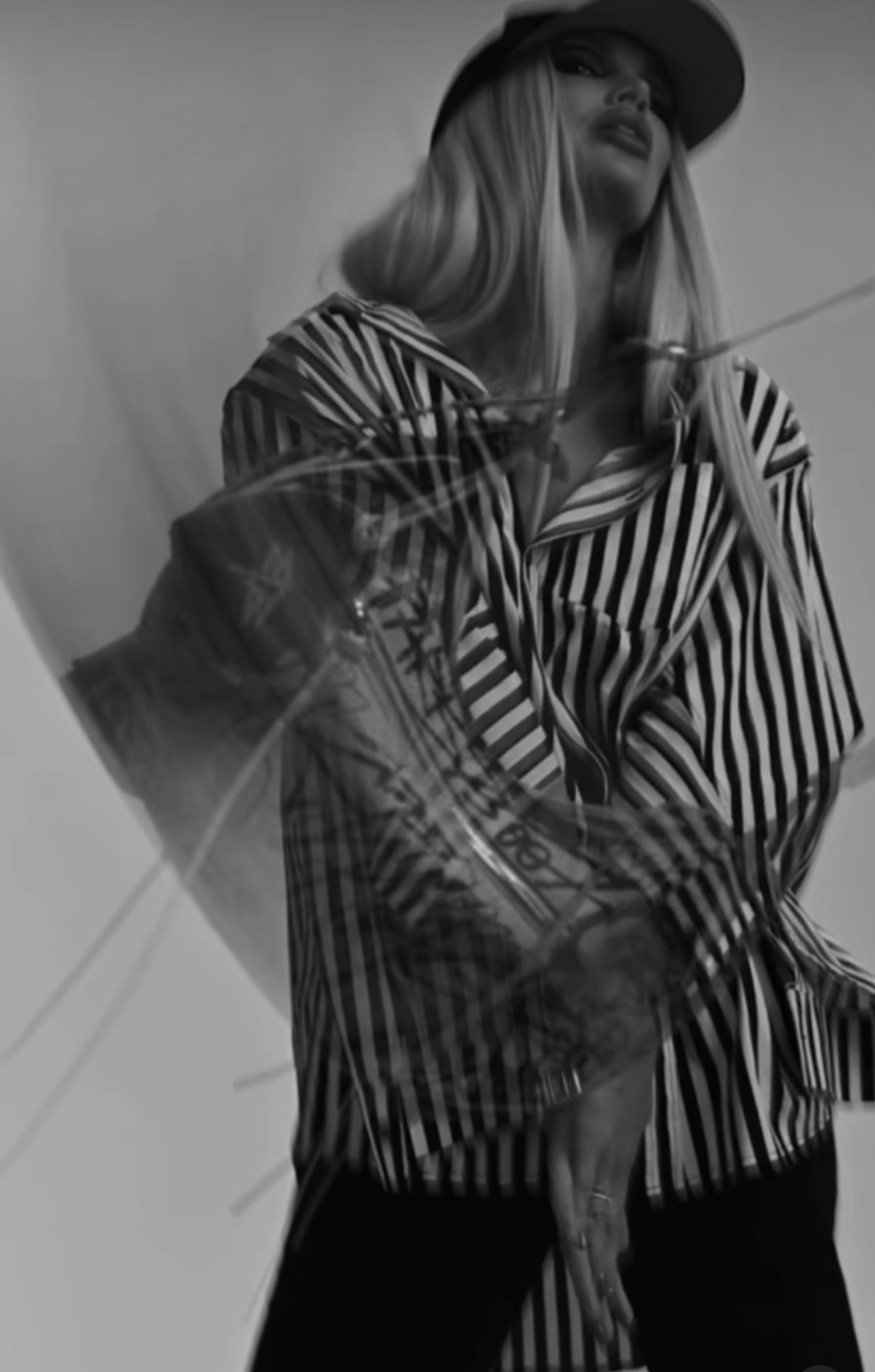 Striped Nikyoto Asymmetrical Shirt